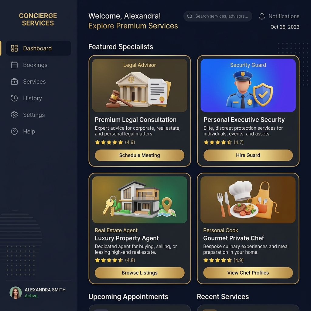 Professional Services Booking App